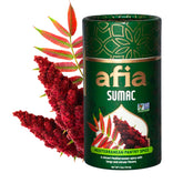 Afia ground sumac front tube showcasing brand and convenient packaging benefit