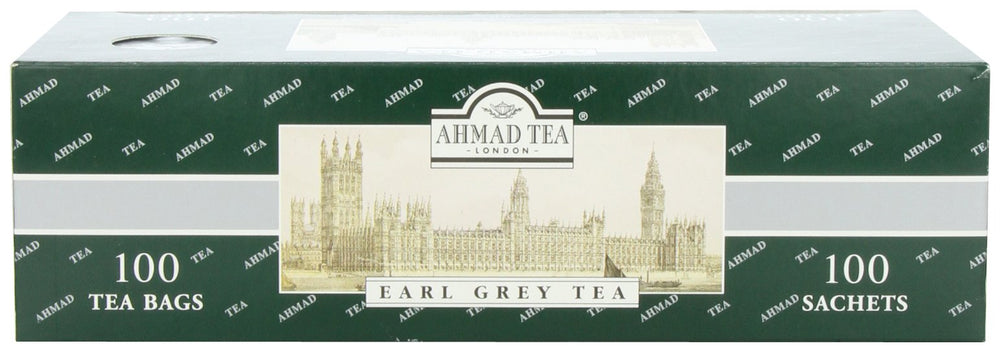 Ahmad Tea front packaging showing 100 teabags and clear product branding for convenience