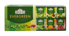 Ahmad Tea six brewed cups displaying each blend for easy flavour comparison