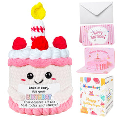 AicooFest front view of crochet cake showing cheerful design and gift appeal