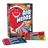 Airheads box front view showing Halloween variety and 90-count benefit