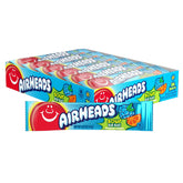 Airheads box front showing Sour Blue Blast packaging and shareable count