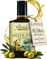 Aivalos NATURAL OLIVE OIL front label on 750ml dark glass showing premium quality