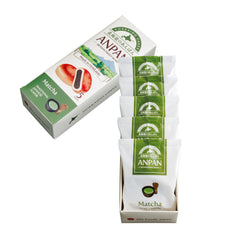 Close-up of Aki Foods Japan matcha white-bean filling, smooth texture highlights delicate flavor