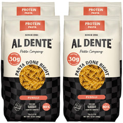Al Dente package front showing fusilli and nutrition benefits