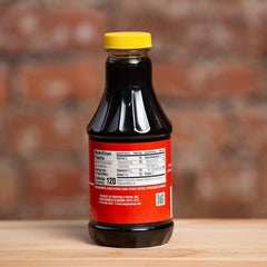 Alaga syrup close-up pour showing texture and viscosity for even drizzling benefit