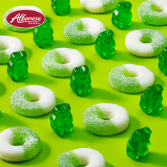 Albanese apple rings in bowl ready to serve for parties and sharing
