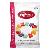 Albanese front packaging showing 7.5-ounce bag and colorful butterflies, convenient for gifting