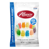 Albanese front packaging showing 12 bags and bold sour branding for easy identification