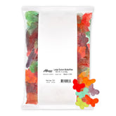 Albanese large gummi butterflies front of bag showing colorful branding and size benefit