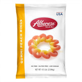 Albanese front packaging showing 4.5 lb bag and branding benefit of bulk supply
