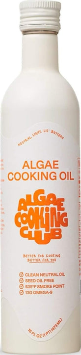 Algae Cooking Club front bottle showing packaging and 16 fl oz size benefit