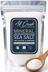 All Goods Baja jar front view showcasing natural mineral salt and premium packaging