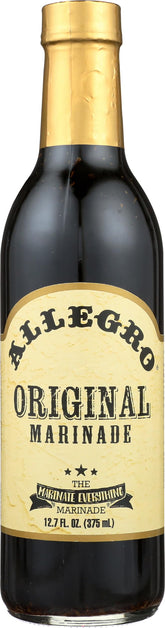 Allegro Original Marinade front label showing brand and product benefit