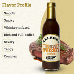 Allegro-marinated steak sizzling with rich color and enhanced flavor