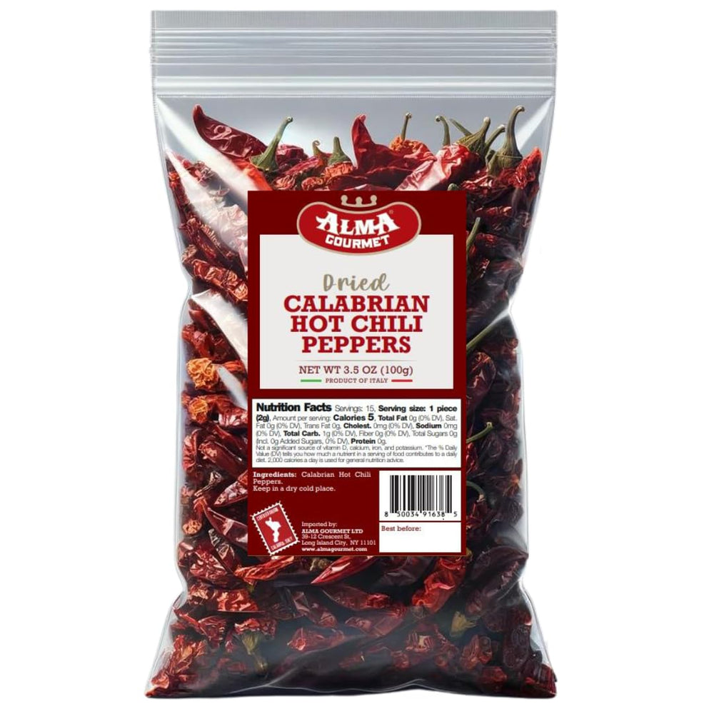 Alma Gourmet front packaging showing 100g bag and Italian origin benefits