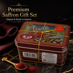 Alma Gourmet close-up of saffron threads showing vibrant color and aroma