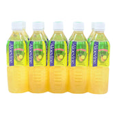 Aloevine front packaging pineapple 10-pack showing bottles and branding benefit: convenient stocking