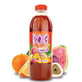 ALOHA bottle front view showing POG syrup and vibrant tropical branding for authentic flavor