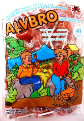 Alvbro front packaging showing 40-count bag and colorful wrappers for easy sharing