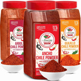 Amazing Chiles & Spices Ancho jar front view showing label and pantry ready benefit