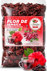 Amazing Chiles & Spices front packaging showing 2lb hibiscus bag and bright color