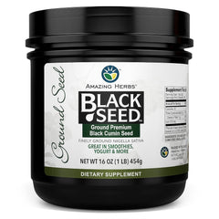 Amazing Herbs front packaging showing 16 oz container and label, easy-recognition benefit