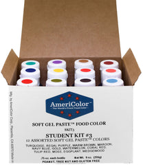 AmeriColor front packaging showing full 12-color student kit and clear benefits