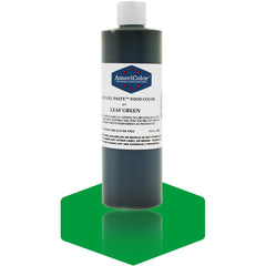 AmeriColor leaf green bottle front view showing brand and vibrant color benefit