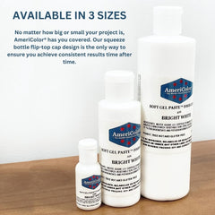 AmeriColor leaf green bottle beside measuring spoon showing portion control benefit