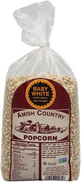 Amish Country Popcorn front packaging showing 2 lb bag and non‑GMO label for trusted sourcing