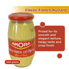 Amora Dijon glass jar with red lid detail, durable storage and freshness