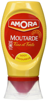 Amora bottle front packaging showing label and pack of two for bold Dijon flavor