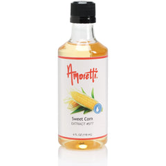 Amoretti sweet corn extract pouring into spoon to show drop control and precise dosing benefit