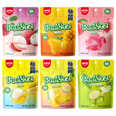 Amos front packaging showing six resealable pouches and brand logo, convenient portability