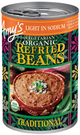 Amy's front packaging showing can label and organic claim for easy recognition