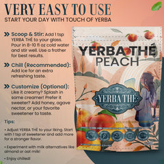 ANCIENT DIOSA prepared hot peach yerba mate drink showcasing easy preparation