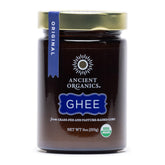 Ancient Organics front jar label showing organic certifications and clean packaging benefit