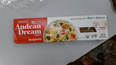 Andean Dream front packaging showing product name and organic label, clear benefit