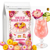Andekas jar front showing label and colorful edible flowers ready to use