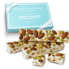ANDY ANAND front box showing gift-ready 7 oz nougat and gifting appeal