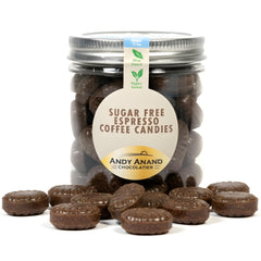 ANDY ANAND CHOCOLATIER front jar view showing brand and jar benefit