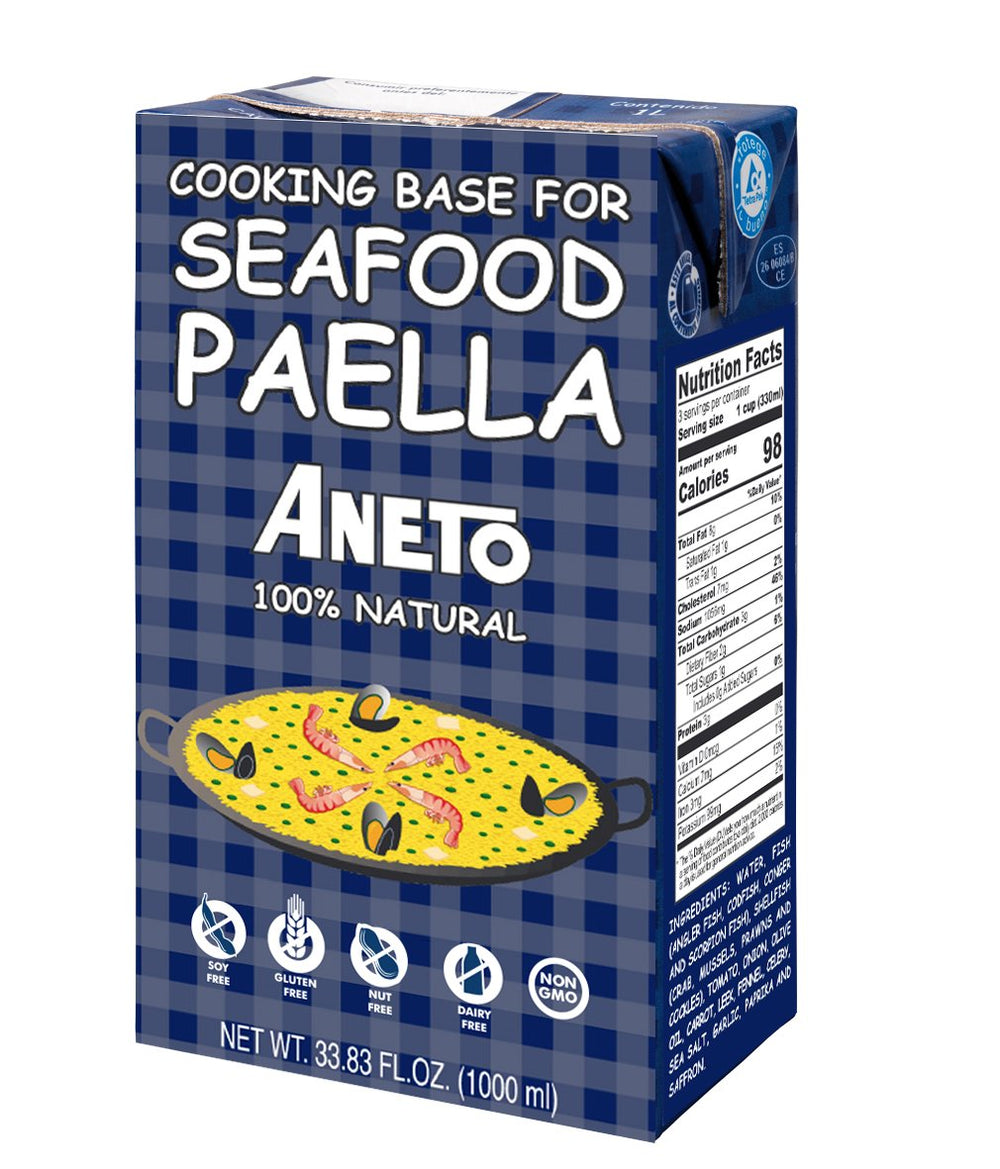Aneto front packaging showing broth carton and brand, promising authentic flavor