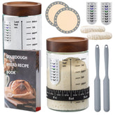 Angadona two 34oz glass jars front view showing clear measurement and storage benefits