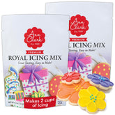 Ann Clark royal icing mix front packaging shows 2-pack and quick mix benefit