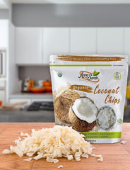 Anna and Sarah chips sprinkled on smoothie bowl adding crunch and flavor