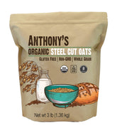 Anthony's front packaging 3 lb bag showing organic label and gluten-free benefit