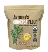 Anthony's front packaging showing organic chickpea flour benefits