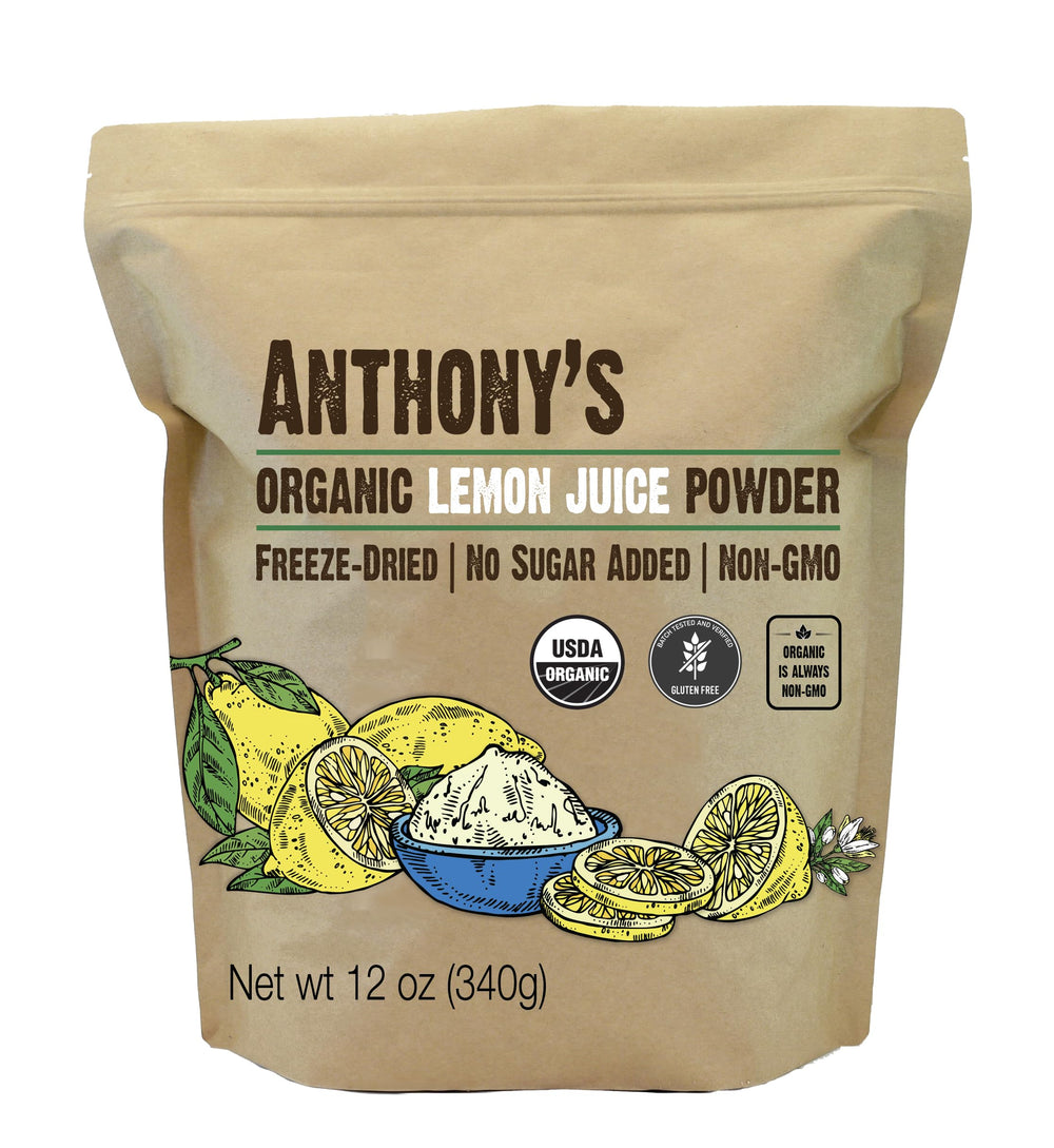 Anthony's front packaging 12 oz showing organic label and product benefit