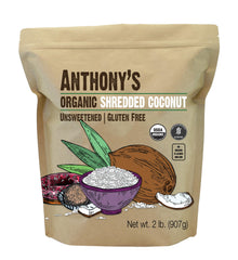 Anthony's front packaging showing 2 lb bag and organic label, long-lasting pantry staple